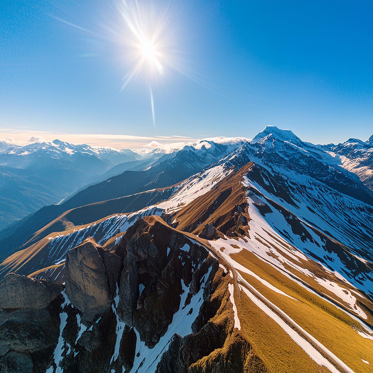 A mountain landscape generated with AI